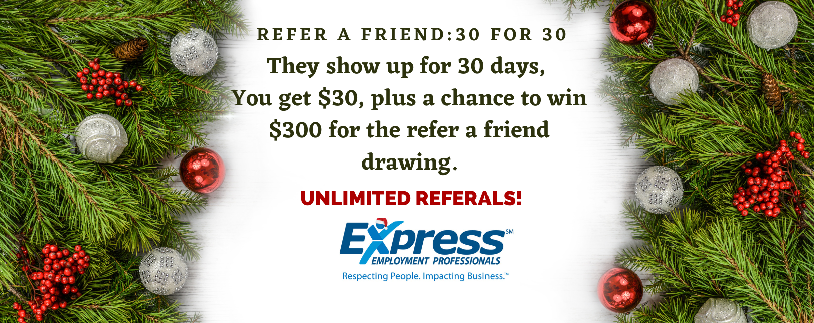 Refer a Friend 30 for 30